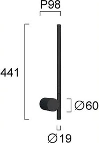 Απλίκα Τοίχου LED Viokef Novita Black 4293000