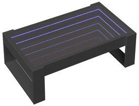 Τραπεζάκι Σαλονιού Infinity LED Μαύρο 90x53x30 εκ. - Μαύρο