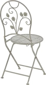 Τραπεζαρία Abriel pakoworld σετ 3τεμ μέταλλο σε αντικέ γκρι απόχρωση