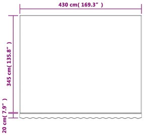 ΤΕΝΤΟΠΑΝΟ ΑΝΤΑΛΛΑΚΤΙΚΟ ΡΙΓΕ ΠΟΛΥΧΡΩΜΟ 4,5X3,5 Μ. 367729