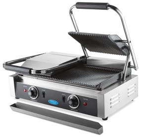 Contact Grill - Grooved - Double Grill Plate - 2 x 22cm