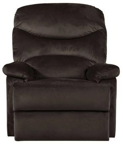 Πολυθρόνα Luisa Relax Dark Brown Velure Ε9780,2 80x90x99cm Βελούδο