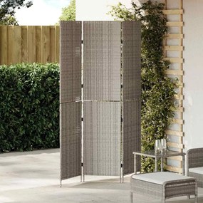 vidaXL Διαχωριστικό Δωματίου Γκρι 147 x 180 cm συνθετικό ρατάν