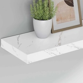 vidaXL Ράφι Τοίχου Επιτοίχιο 4 pcs Λευκό Μάρμαρο 50 x 23,5 x 4 εκ