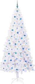 vidaXL Τεχνητό Χριστουγεννιάτικο Δέντρο Λευκό 240 cm PVC και Ατσάλι