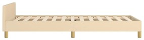 vidaXL Πλαίσιο κρεβατιού χωρίς στρώμα Κρέμα 80x200 cm Ύφασμα