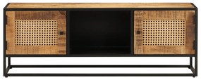 vidaXL Έπιπλο Τηλεόρασης 110 x 30 x 40 εκ. Μασίφ Ξύλο Μάνγκο & Σίδηρος