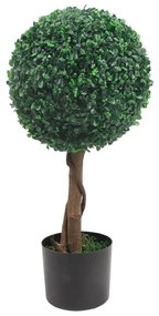 Artekko Oculs Τεχνητός Πυξός Μπάλα σε Γλάστρα Σκούρος 60cm Artekko 6-0325