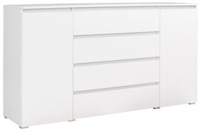 Σιφονιέρα Murrieta J105, Άσπρο, Με συρτάρια και ντουλάπια, Αριθμός συρταριών: 4, 97x184x41cm | Epipla1.gr