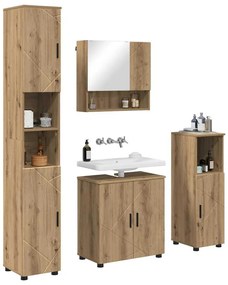 vidaXL Σετ Επίπλων Μπάνιου 4 pcs artisan δρυς 61 x 35 x 64 εκ.