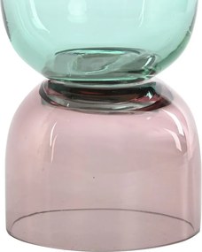 Βάζο Home ESPRIT Δίχρωμα Κρυστάλλινο 10 x 10 x 21 cm