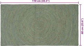 vidaXL Χαλιά χώρου Λαδί 60 x 110 cm Γιούτα