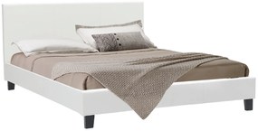 Κρεβάτι Nevil  150x200 PU χρώμα λευκό ματ