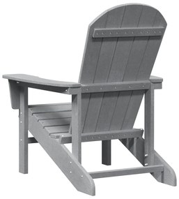 vidaXL Καρέκλα Adirondack  Ανοιχτό γκρι 74x82x91 cm HDPE