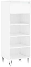 vidaXL Παπουτσοθήκη Γυαλιστερό Λευκό 40x36x105 εκ. Επεξεργασμένο Ξύλο