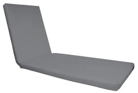 SUNLOUNGER Μαξιλάρι Ξαπλώστρας Ύφασμα Γκρι Water Repellent, Foam+Polyester Φερμουάρ-Velcro