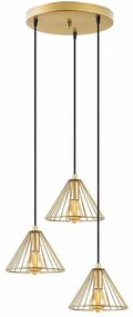 Φωτιστικό Οροφής Soylu 942FLG1499 41x41x117cm 3xE27 40W Gold Opviq