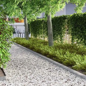 vidaXL Περίγραμμα γκαζόν 4 pcs Ασημί 450 x 0,05 x 10 εκ