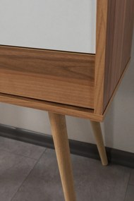 Συρταριέρα Καρυδί / Λευκό RUZABUS 80x36x50