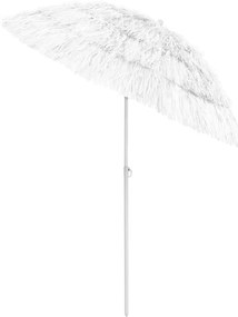 vidaXL Ομπρέλα Θαλάσσης Hawaii Λευκή 180 εκ.
