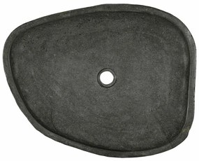 vidaXL Λεκάνη Γκρι (55-65) x (40-50) x 6 εκ. Πέτρα Ποταμού
