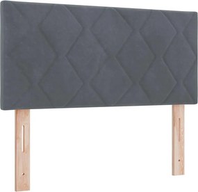 vidaXL Κεφαλάρι Σκούρο Γκρι 100 cm Βελούδο