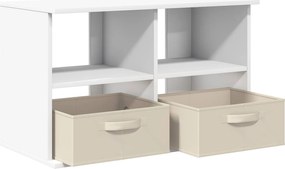 vidaXL Βάση τηλεόρασης με συρτάρι Λευκό 79 x 40 x 48 εκ