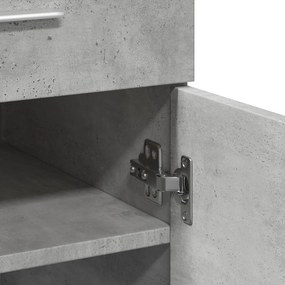 vidaXL Ντουλάπι Γκρι Σκυροδέματος 80x42,5x93 εκ. Επεξεργασμένο Ξύλο