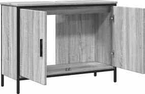 vidaXL Ντουλάπι Νιπτήρα Μπάνιου Γκρι Sonoma 80x30x60 εκ. Επεξ. Ξύλο