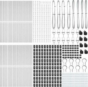 vidaXL Στύλος Περιφράξεων 52 pcs Γκρι 3,2 x 3,2 x 200 εκ