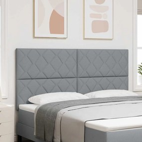 vidaXL Υφασμάτινο Κεφαλάρι Geometric Ανοιχτό γκρι 180 cm ύφασμα