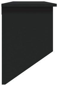 Κρεμάστρα Τοίχου Μαύρη από Επεξεργασμένο Ξύλο και Φυσικό Ρατάν - Μαύρο
