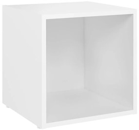 Έπιπλο Τηλεόρασης Λευκό 37 x 35 x 37 εκ. από Μοριοσανίδα - Λευκό