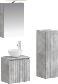 vidaXL Σετ Επίπλων Μπάνιου 4 pcs Γκρι Σκυροδέματος