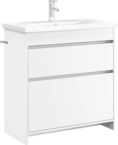 vidaXL Ντουλάπι Κάτω από τον Νιπτήρα Λευκό 78,5 x 37,5 x 81 εκ