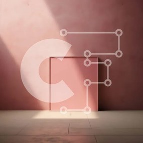 Intra Συλλεκτικό Ξύλινο Παζλ Plywood 4mm - Ροζ τοίχος με ορθογώνιο πλαίσιο Σε Ξύλινο Κουτί - Διαστάσεις Puzzle: 10x10 cm – 25 κομμάτια