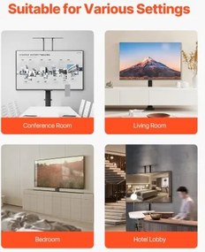 VEVOR Motorized TV Lift Stand Mount Bracket with Remote Control for 32-70 in TV