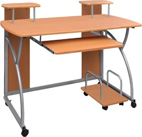 vidaXL Γραφείο Υπολογιστή Καφέ 110 x 52 x 88,5 εκ. Επεξεργασμένο Ξύλο