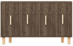 Μπουφές Tiger 327ODS1298 120x29,6x73,6cm Walnut-Oak Μοριοσανίδα, Μελαμίνη