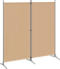 vidaXL Δίαυλος Δωματίου 2 Πάνελ Μπεζ 175 x 180 cm Ύφασμα