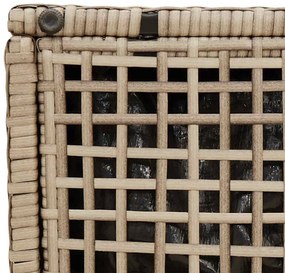Σκαμπό κήπου με μαξιλάρια 2 τεμάχια Μπεζ 40x40x43 cm - Μπεζ