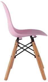 Καρέκλα TWIST KID Παιδική Ξύλινα πόδια Ρόζ 30,5x33x59 εκ. 4αδα 30.5x33x59 εκ.
