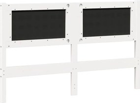 vidaXL Κεφαλάρι Άλλο Λευκό 150 cm Μασίφ ξύλο πεύκου