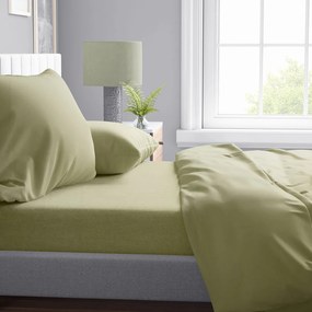 Σεντόνια Υπέρδιπλα (Σετ 220x240) Dimcol Solid Πράσινο