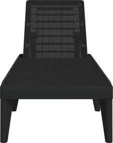 vidaXL Ξαπλώστρα Ανθρακί 186 x 60 x 29 από Πολυπροπυλένιο