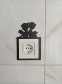 Πλαίσιο πρίζας για παιδικό δωμάτιο από ξύλο Μαύρο
