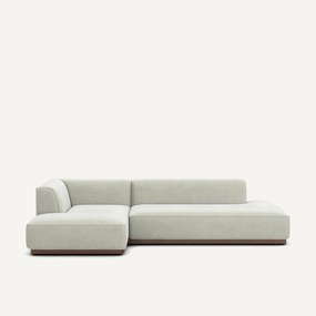 Γωνιακός XL καναπές αριστερός από βελούδο stonewashed, JACOPO