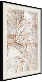 Αφίσα - Copper Leaves - 30x45 - Μαύρο - Με πασπαρτού