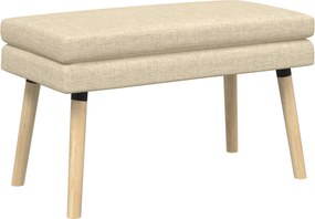 vidaXL Διπλή Επίστρωση Πάγκος Κρεμ 80 x 40 x 47 εκ. Ύφασμα