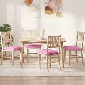 vidaXL Μαξιλάρια καθισμάτων 4 pcs Ροζ 40 x 40 x 6 cm ύφασμα